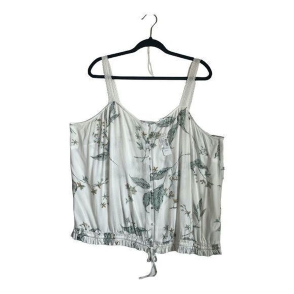Reitmans Signature Tank Top Womens Size 2X Floral Cottagecore country Cowgirl